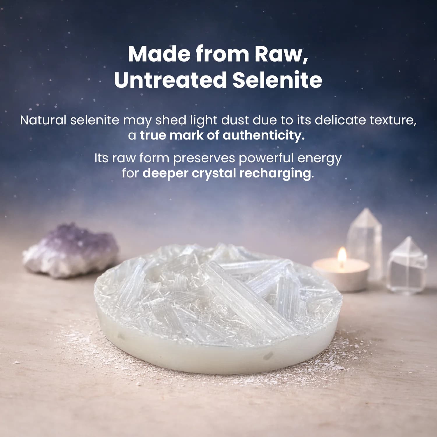 Raw Moroccan Selenite Plate