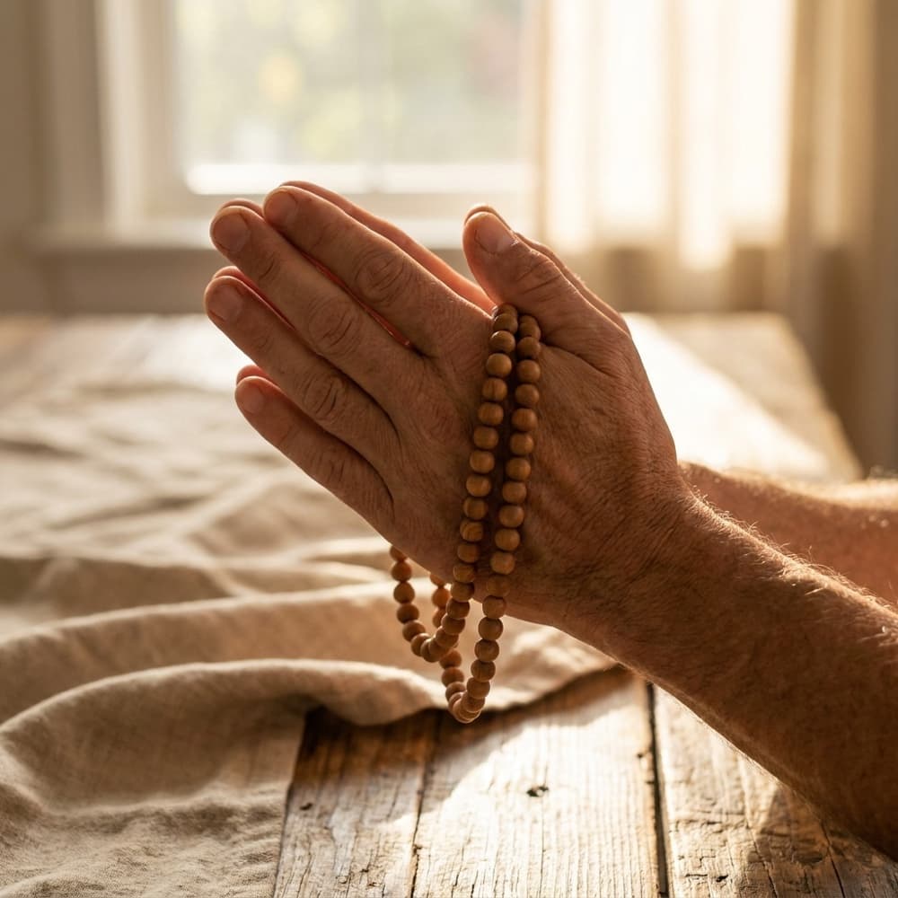 108 Bead Sandalwood Mala — additional view